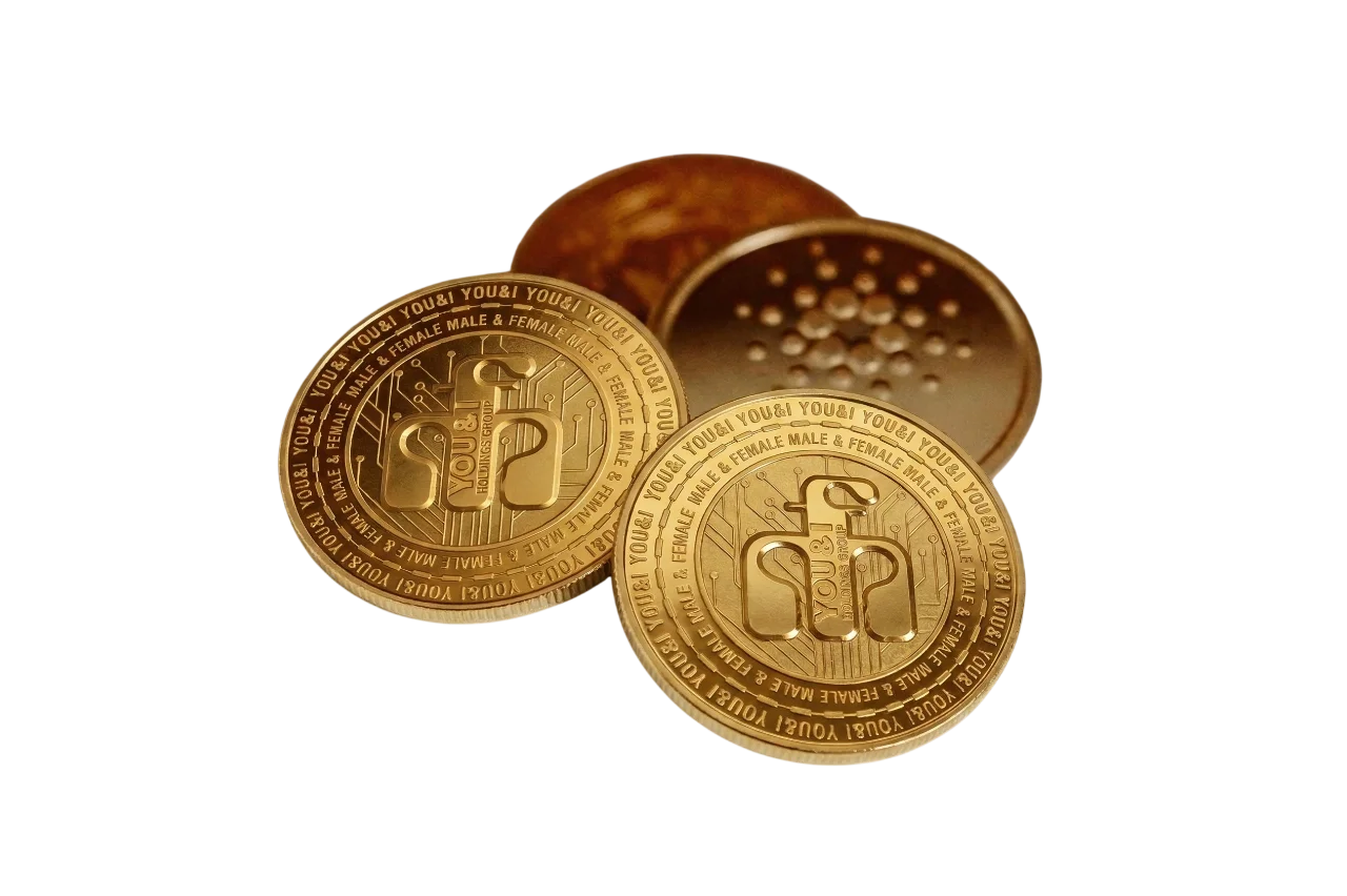 Digital coin chart background